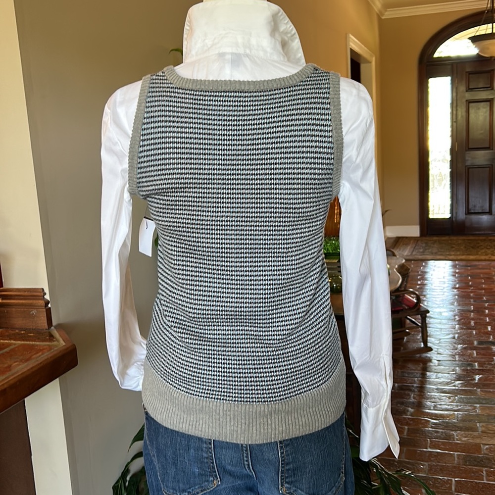 Shu Shu Jacquard  sweater vest/top szS NWT - Picture 9 of 13